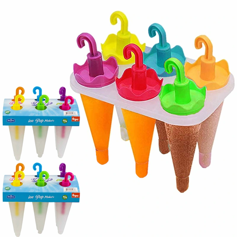 12 Pc Ice Pop Maker Umbrella Popsicle Mold DIY Freezer Pops Treat Frozen Yogurt