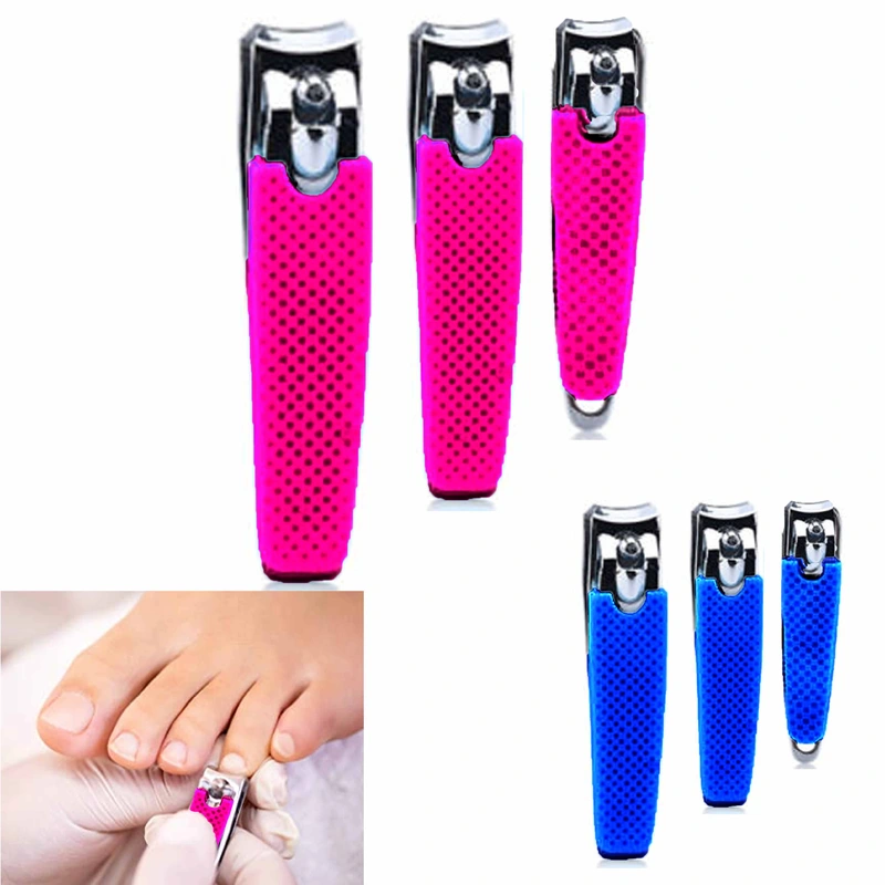 3 Pc Nail Clippers Pedicure Manicure Set Beauty Grooming Kit Case Tools Travel